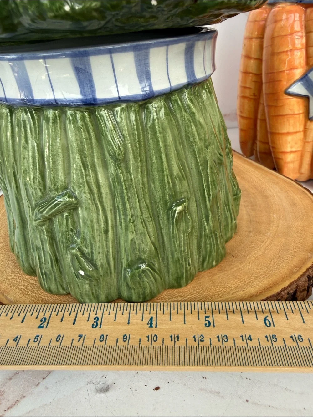 Vintage Fitz and Floyd Vegetable Bowquet Ceramic Kitchen Canister Set Majolica